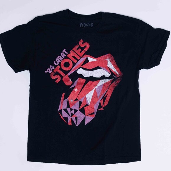 Rolling Stones Black Band Tour Tshirt Medium - Picture 1 of 2